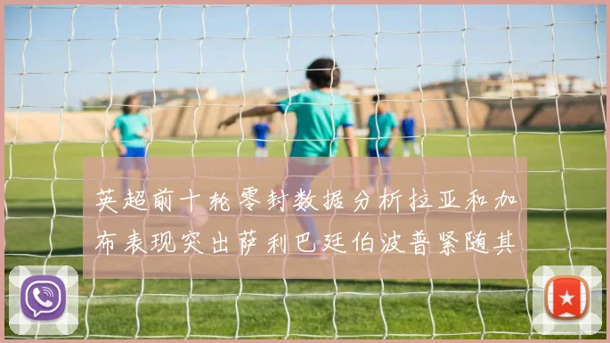 英超前十轮零封数据分析拉亚和加布表现突出萨利巴廷伯波普紧随其后